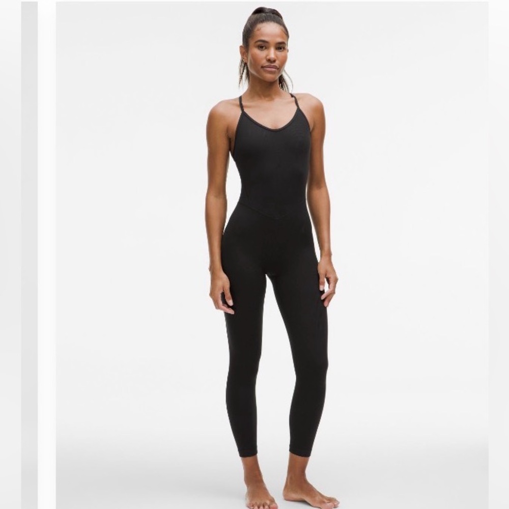 NWT Lululemon Align Strappy Ribbed Bodysuit 25" | Black | size 10